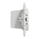 S520408   CHARGEUR PRISE USB 5VDC ODACE BLANC BLANC VIS