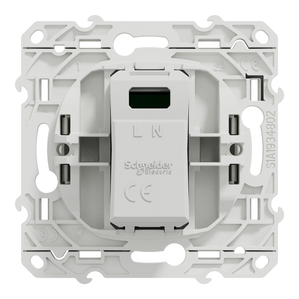 S520408   CHARGEUR PRISE USB 5VDC ODACE BLANC BLANC VIS