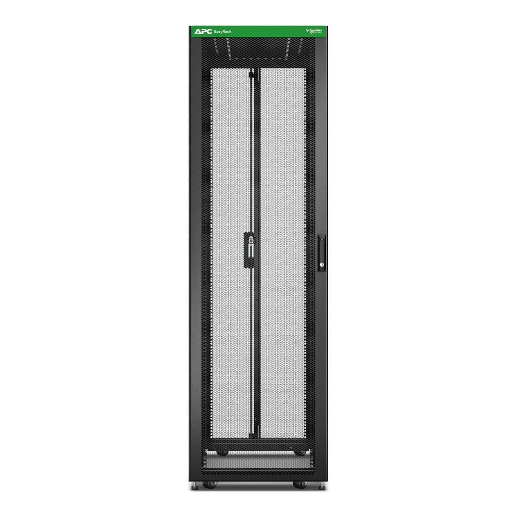 FlatPack EasyRack 600mm/42U/1000mm avec toit, panneau latéral, roulet