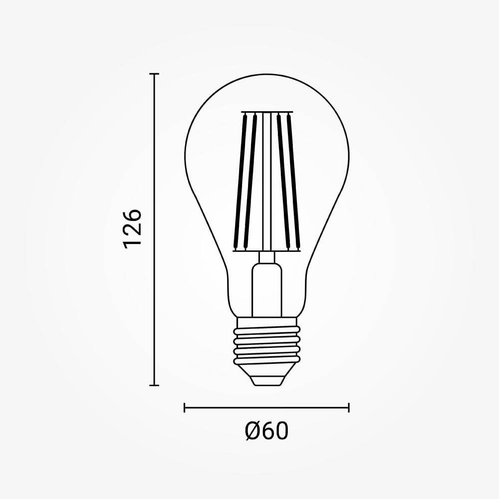 AMPOULE LED A60 E27 12W 1500Lm FILAMENT 4500K