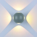 Applique LED Ronde 4 Diodes 4W 440Lm 4000K IP54 Corps Gris