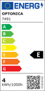 Applique LED Ronde 4 Diodes 4W 440Lm 4000K IP54 Corps NOIR