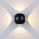 Applique LED Ronde 4 Diodes 4W 440Lm 4000K IP54 Corps NOIR