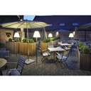 ADEGAN outdoor floor stand, anthracite/white, E27 Energy Saver, max.