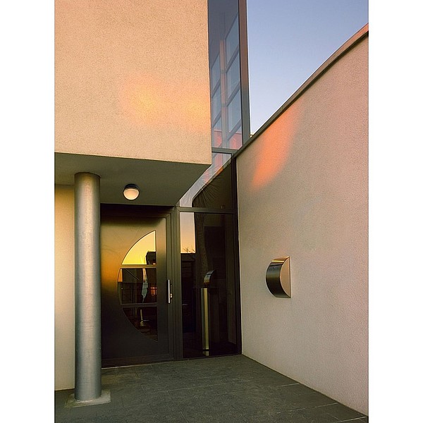 ARCOLOS BOWL wall and ceiling light, round, alu-brushed, E27 , max. 1