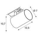 ASTO TUBE spot 1 allumage, GU10, noir