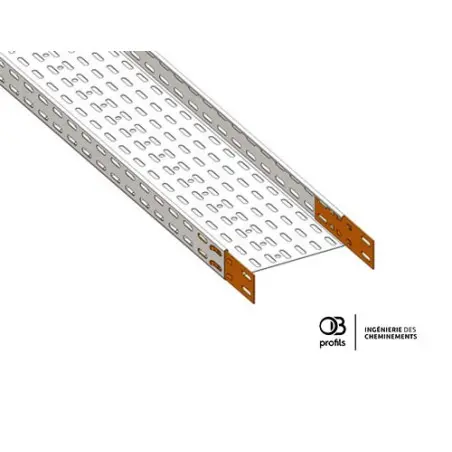 CHEMIN DE CABLES TOLE TERTIAIRE 195X48 OBR2T PU/PIECE