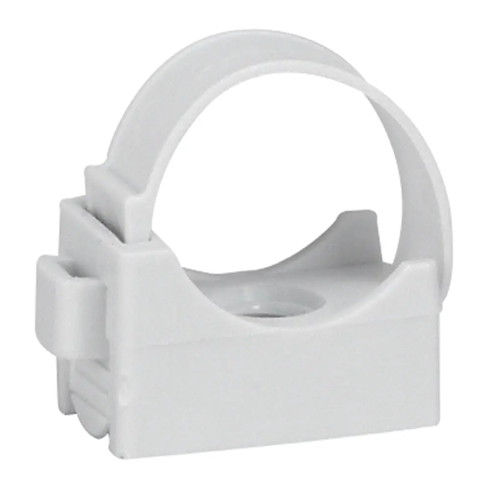 CLIPSOCTUBE GRIS RAL7035 POUR TUBE IRL Ø20MM PU/PIECE