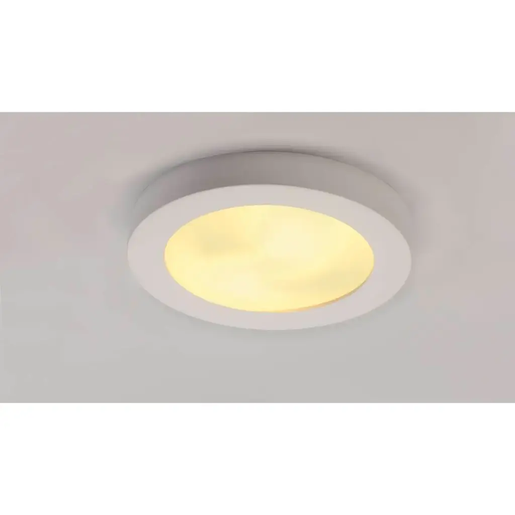Ceiling light, GL 105 E27, round, white plaster, max. 2x 25W