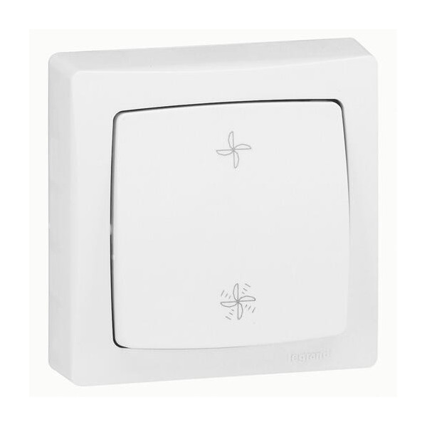 Commande de VMC Appareillage saillie complet - blanc