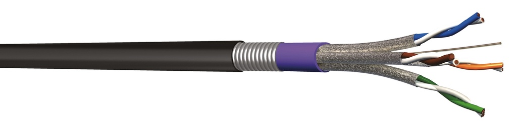 Câble cat6 U/FTP 1x4P armé pe T500