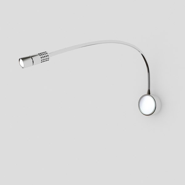 DIO FLEX PLATE LED wall light, chrome, 1x 1W, 3000K, incl. driver and