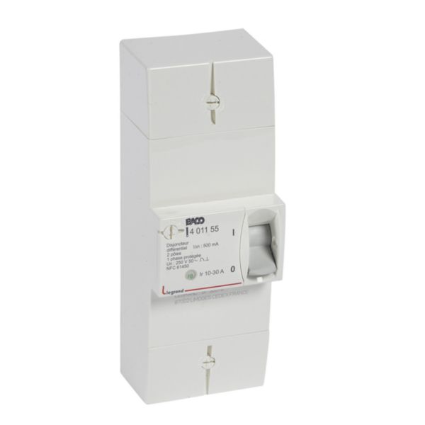 DISJONCTEUR DE BRANCHEMENT 2P 10/30A 500MA G