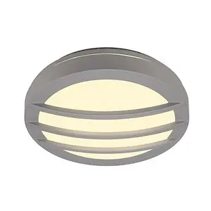 DRAGAN GRID wall and ceiling light, round silver grey, G24, 2x26W, IP