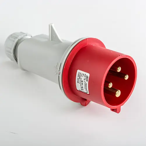 FICHE MOBILE MALE IP44 3P+T 380V 32A 6H PU/PIECE