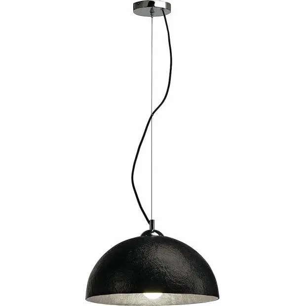 FORCHINI pendant, PD-2, round, black/silver, E27, max. 40W