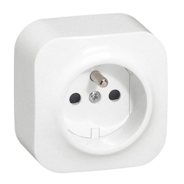 FORIX PRISE FB 2P+T BLANC UV/1