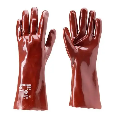 GANTS PVC ROUGE 36CM PAIRE