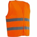 GILET HAUTE VISIBILITE POLYESTER 120 G/M² ORANGE L PU/PIECE