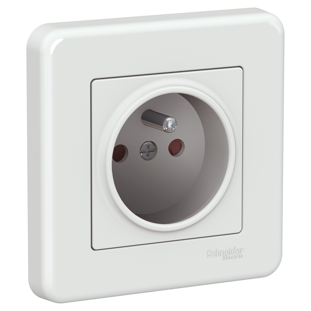 LEONA PRISE 2P+T BLANC