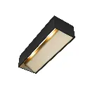 LOGS IN APPLIQUE INTERIEUR RECTANGULAIRE NOIR/LAITON LED 17W 3000K