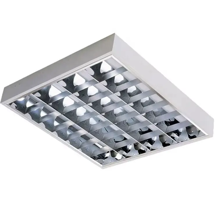 PLAFONNIER ENC GRILLE T8 4X18W PU/PIECE