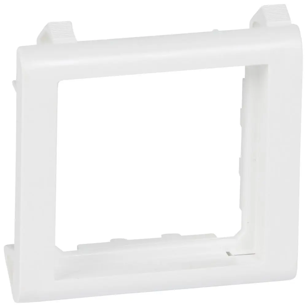 Support de plaque étroit pour paroi mince Batibox 2 modules blanc