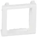Support de plaque étroit pour paroi mince Batibox 2 modules blanc
