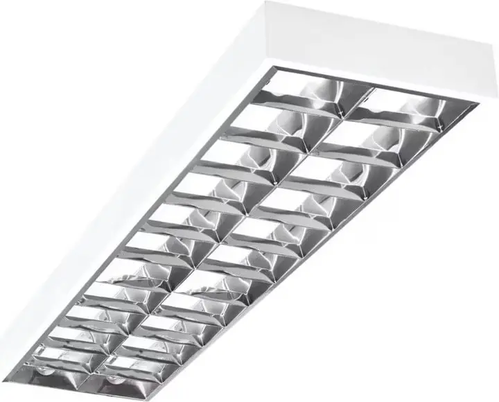Plafonnier grille G13 T8 2 x 36 W IP20