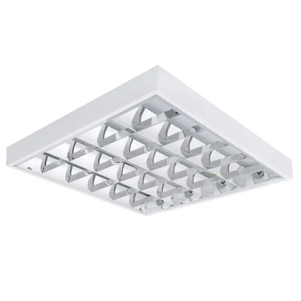 PLAFONNIER A GRILLE ALU T8 G13 4X18W IP20 PU/PIECE