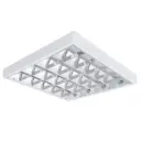 PLAFONNIER A GRILLE ALU T8 G13 4X18W IP20 PU/PIECE