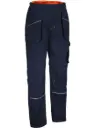 PANTALON DE TRAVAIL POLYCOTON 65-35 NOIR ORANGE BLEU MARINE245 G/M² 2XL PU/PIECE