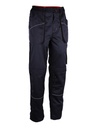 PANTALON DE TRAVAIL POLYCOTON 65-35 NOIR ORANGE BLEU MARINE245 G/M² S PU/PIECE