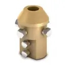 Pièce d'adaptation laiton mât 1½" desc. int. câble-ruban