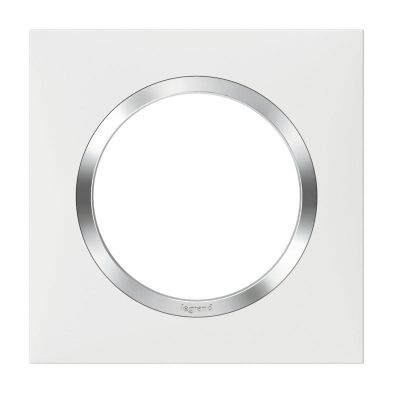 PLAQUE 1P BLANC CHROME