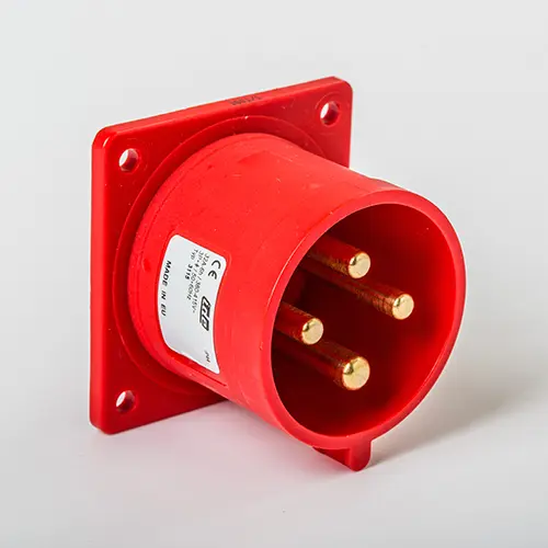 PRISE MURALE MALE ENCASTRABLE DROITE IP44 3P+T 380V 32A 6H PU/PIECE