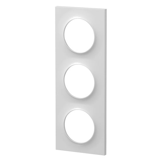 S520706     Plaque 3 POSTES Odace STYL Blanc