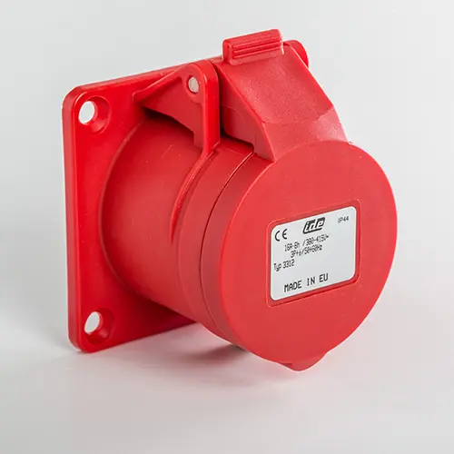 PRISE MURALE ENCASTRABLE DROITE IP44 3P+T 380V 16A 6H PU/PIECE