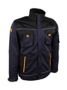 VESTE DE TRAVAIL POLYCOTON 65% - 35% NOIR ORANGE ET BLEU MARINE 245 G/M² 3XL PU/PIECE
