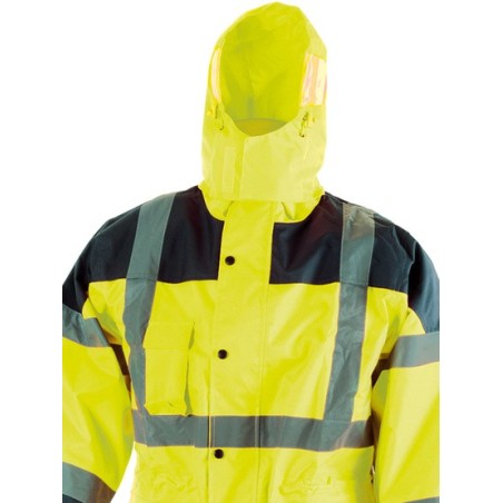 COMPLET DE PLUIE HV JAUNE POLYESTER ENDUIT PU 280 G/M² XL