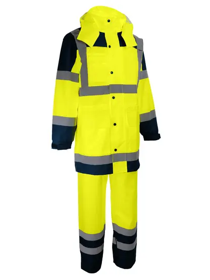 IMPERMEABLE ENSEMBLE DE PLUIE HAUTE VISIBILITE JAUNE 280 G/M² XL PU/PIECE
