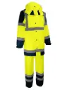 COMPLET DE PLUIE: MANTEAU+PANTALON. POLYESTER ENDUIT PU. 280 G/M²