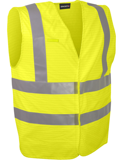 GILET HAUTE VISIBILITE MULTI-RISQUES 98% POLYESTER 2% CARBONE 120G/M2 - XL-XXL