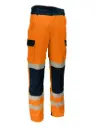PANTALON DE TRAVAIL HAUTE VISIBILITÉ. 54% COTON ET 46% POLYESTER, 270 G/M²