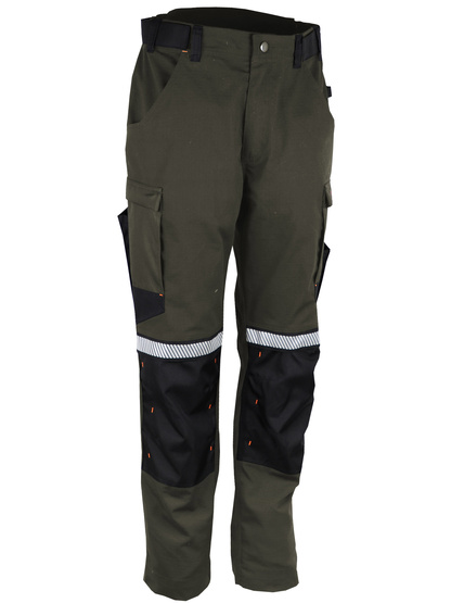 PANTALON DE TRAVAIL RIPSTOP. COTON/POLYESTER/ÉLASTHANNE 280 G/M². BRONZE/NOIR