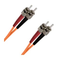 Câble confectionné en fibre optique 62.5/125 um OM1 Duplex ST - ST