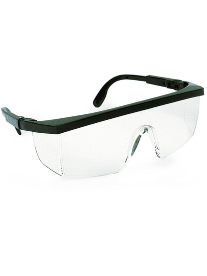 LUNETTES DE PROTECTION BRANCHES REGLABLES POLYCARBONATE MONT NOIRE PU/PIECE