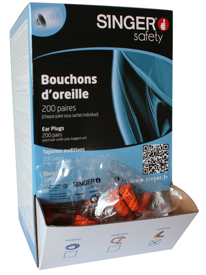 BOUCHONS PU NR ORANGE BOITE 200 UV/BTE