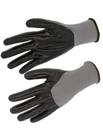 GANTS SUPPORT POLYESTER ENDUIT NITRILE 3/4 T10 PU/PIECE