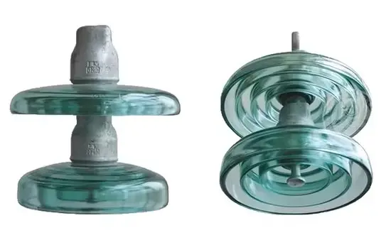 Isolateur en verre diam 175 mm chaîne de 2